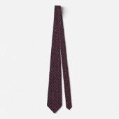 Cravate Col Jacquard Micro-Botanique Ivoire et Prune (Devant)