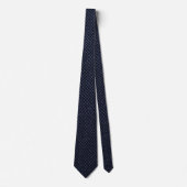 Cravate Col Navy Blue Saffiano Crosshatch Texturé Neck (Devant)