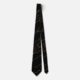 Cravate Col noir avec fils dorés - Choisissez la couleur