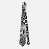 Cravate Col noir et blanc de mode sur catwalk inspiré cou (Devant)