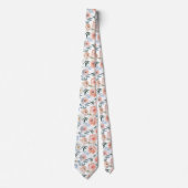 Cravate Col rose pêche poussiéreux bleu clair Roses cravat (Devant)