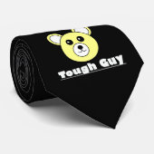 Cravate Col Tendance Funky Ours Visage Mec Coriace (Roulé)