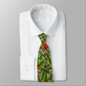 Cravate Col Tocard Cardinal en Verdure d'Hiver (Attaché)