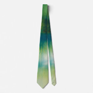 Cravate Col vert bleu de la nébuleuse émeraude Drip Art ab