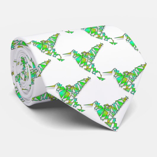 Cravate Colibri Abstrait (Roulé)