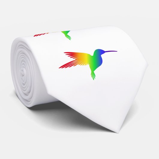Cravate Colibri arc-en-ciel (Roulé)