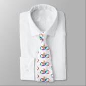 Cravate Colibri arc-en-ciel avec symbole Infinity (Attaché)