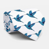 Cravate Colibri bleu (Roulé)