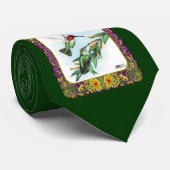 Cravate Colibris et Fleurs #4 (Roulé)