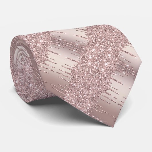Cravate Colier à paillettes en or rose (Roulé)