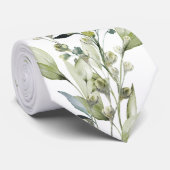 Cravate Colier de mariage Spray de Eucalyptus et Vignes & (Roulé)