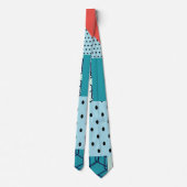 Cravate Collage Abstrait Pop Rétro (Dos)