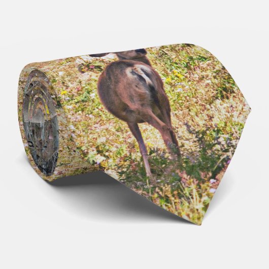 Cravate Collage de cerfs communs de mule (Roulé)