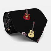 Cravate Collage de guitare électrique et acoustique (Roulé)