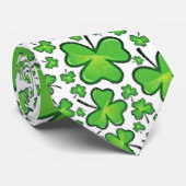 Cravate Collage de shamrock (Roulé)