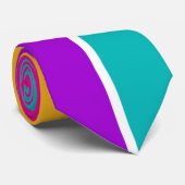 Cravate Collage des couleurs du printemps de Pâques (Roulé)