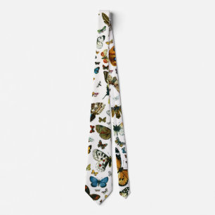 Cravate Collage des papillons de nuit et des papillons de 