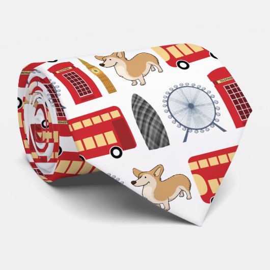 Cravate Collage d'icône de Londres (Roulé)