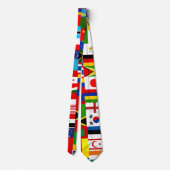Cravate Collage international du drapeau mondial (Dos)