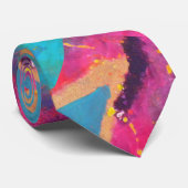 Cravate Collage moderne abstrait de peinture d'alchimie (Roulé)