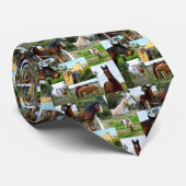 Cravate Collage photo de cheval, (Roulé)