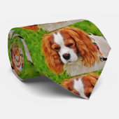 Cravate Collage photo personnalisé de chien animal de comp (Roulé)