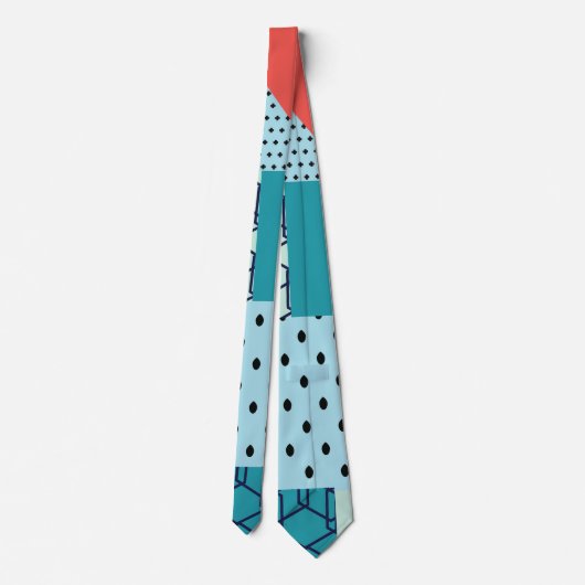Cravate Collage Pop Retro Abstrait (Dos)