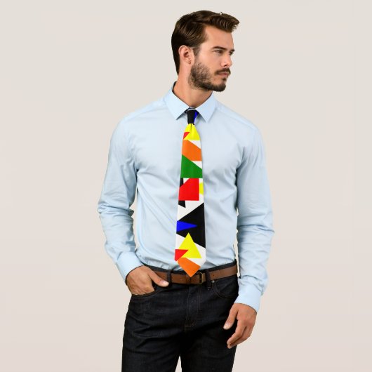 Cravate Collage triangulaire (En situation)