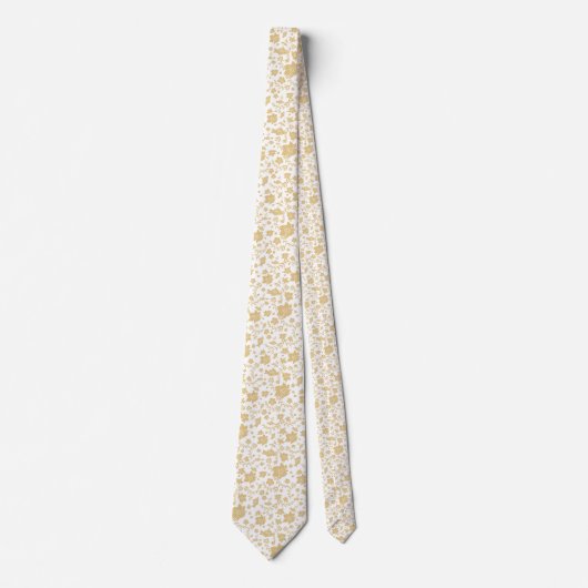 Cravate Collants avec accents dorés sur fond blanc (Devant)