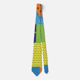 Cravate Colleage Formes Colorées Motif Papa