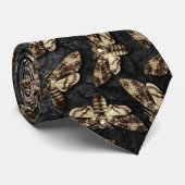 Cravate Collecteur de papillon de nuit tête Hawkmoth Gothi (Roulé)