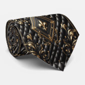 Cravate Collecteur en cuir noir (Roulé)