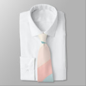 Cravate Collection Abstrait Moderne Rose Pâle Menthe (Attaché)