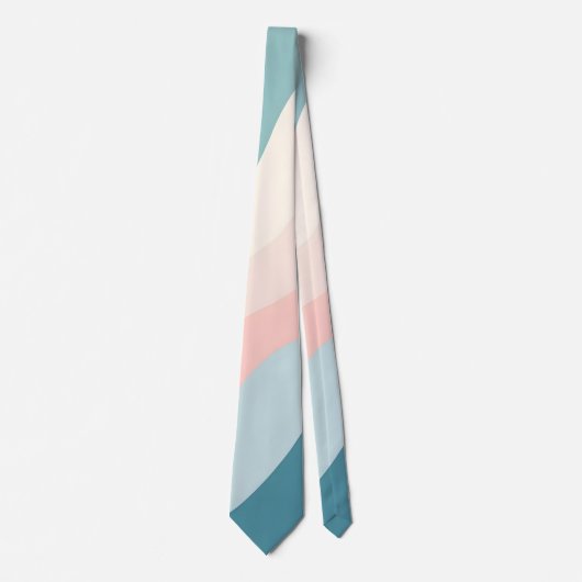 Cravate Collection Abstrait Moderne Rose Pâle Menthe (Devant)
