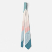 Cravate Collection Abstrait Moderne Rose Pâle Menthe (Dos)
