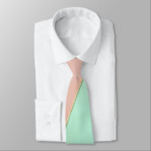 Cravate Collection Abstraite Tendance Rose Blush Menthe (Attaché)