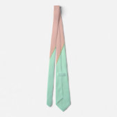 Cravate Collection Abstraite Tendance Rose Blush Menthe (Dos)