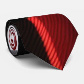 Cravate Collection carreaux moderne abstrait rouge et noir (Roulé)