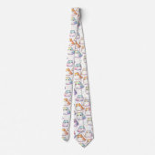 Cravate Collection Chubby Cartoon Chat Avec Coeurs (Dos)