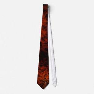 Cravate Collection d'art FRACTAL FEU ROUGE