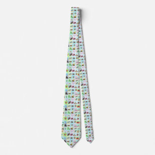 Cravate Collection de bogues d'été en aquarelle