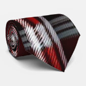 Cravate Collection de carreaux abstraits tendance rouge et (Roulé)