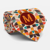 Cravate Collection de Carrés Abstraits tendance Retro (Roulé)