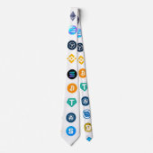 Cravate Collection de logo Crypto Currency (Devant)