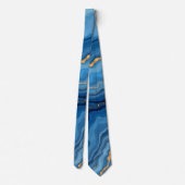 Cravate Collection de marbre bleu azur (Dos)