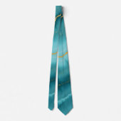 Cravate Collection de marbre bleu turquoise populaire (Dos)