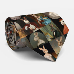Cravate Collection de portraits de lapins nobles