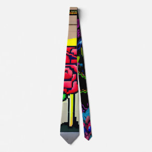 Cravate Collection de signatures Lazerz (Graffiti rose)