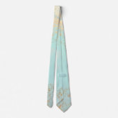 Cravate Collection Luxe Moderne Rose Pâle Menthe Douce Or (Dos)