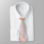 Cravate Collection Luxe Moderne Rose Pâle Menthe Douce Or (Attaché)